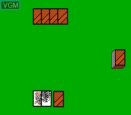 In-game screen of the game AV Hanafuda Club on Nintendo NES