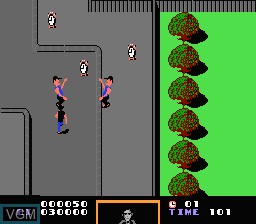 In-game screen of the game Back to the Future on Nintendo NES