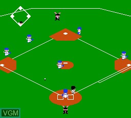 In-game screen of the game Bad News Baseball on Nintendo NES