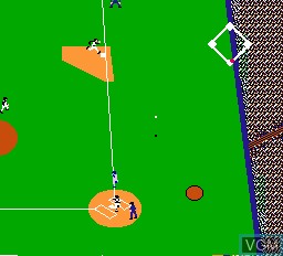 In-game screen of the game Bases Loaded II - Second Season on Nintendo NES