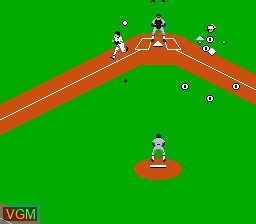 In-game screen of the game Bases Loaded 4 on Nintendo NES