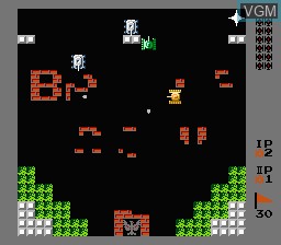 In-game screen of the game Battle City on Nintendo NES