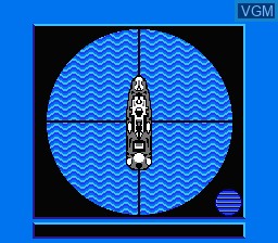 In-game screen of the game Battleship on Nintendo NES