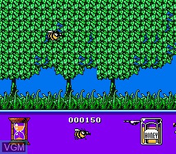 In-game screen of the game Bee 52 on Nintendo NES