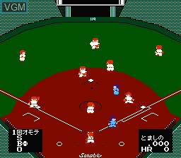 In-game screen of the game Best Play Pro Yakyuu '90 on Nintendo NES