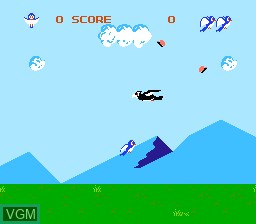 In-game screen of the game Bird Week on Nintendo NES