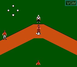 In-game screen of the game Bo Jackson Baseball on Nintendo NES