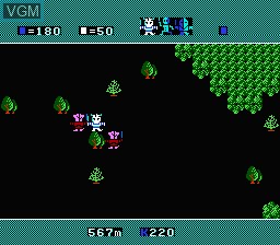 In-game screen of the game Bokosuka Wars on Nintendo NES