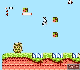 In-game screen of the game Bugs Bunny Birthday Blowout, The on Nintendo NES