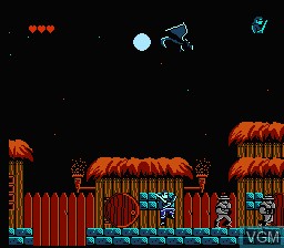 In-game screen of the game Challenge of the Dragon on Nintendo NES