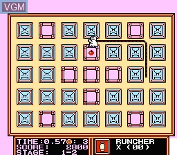 In-game screen of the game Chiisana Obake - Acchi Socchi Kocchi on Nintendo NES