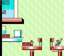 In-game screen of the game Chip 'n Dale - Rescue Rangers 2 on Nintendo NES
