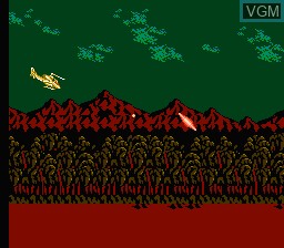 In-game screen of the game Cobra Command on Nintendo NES