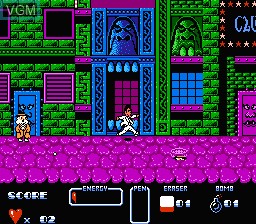 In-game screen of the game Cool World on Nintendo NES