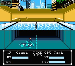 In-game screen of the game Crash 'n the Boys - Street Challenge on Nintendo NES