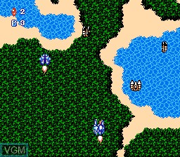 In-game screen of the game Crisis Force on Nintendo NES