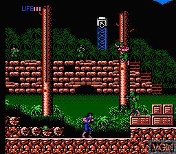 In-game screen of the game CrossFire on Nintendo NES