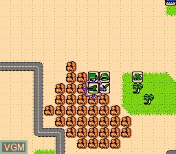 In-game screen of the game Desert Commander on Nintendo NES