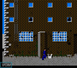In-game screen of the game Dirty Harry on Nintendo NES