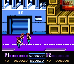In-game screen of the game Double Dragon II - The Revenge on Nintendo NES