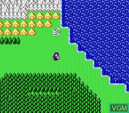 In-game screen of the game Double Moon Densetsu on Nintendo NES