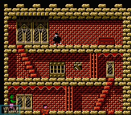 In-game screen of the game Drac's Night Out on Nintendo NES