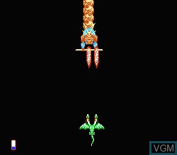 In-game screen of the game Dragon Spirit - The New Legend on Nintendo NES