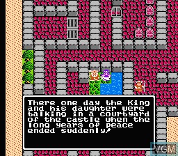 In-game screen of the game Dragon Warrior II on Nintendo NES
