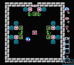 In-game screen of the game Eggerland - Meikyuu no Fukkatsu on Nintendo NES