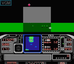 In-game screen of the game F-117A Stealth Fighter on Nintendo NES