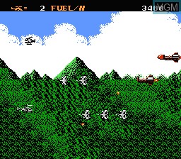 In-game screen of the game Airwolf on Nintendo NES