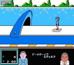 In-game screen of the game Family Trainer - Totsugeki! Fuuun Takeshi Jou on Nintendo NES