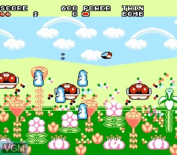 In-game screen of the game Fantasy Zone II - Opa-Opa no Namida on Nintendo NES