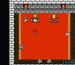 In-game screen of the game Final Fantasy II on Nintendo NES