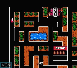 In-game screen of the game Fisher-Price - Firehouse Rescue on Nintendo NES