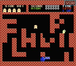In-game screen of the game Flappy on Nintendo NES