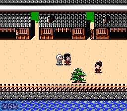 In-game screen of the game Ganbare Goemon Gaiden - Kieta Ougon Kiseru on Nintendo NES