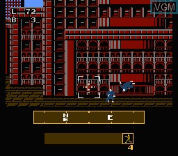 In-game screen of the game Golgo 13 - Top Secret Episode on Nintendo NES