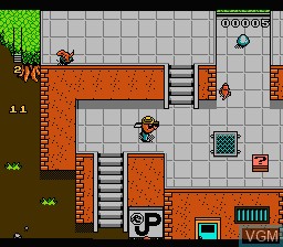 In-game screen of the game Jurassic Park on Nintendo NES