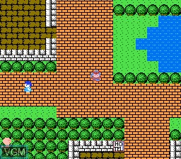 In-game screen of the game Kaijuu Monogatari on Nintendo NES