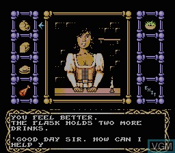 In-game screen of the game Magician on Nintendo NES