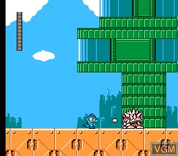 In-game screen of the game Mega Man 3 on Nintendo NES