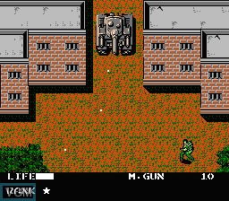 In-game screen of the game Metal Gear on Nintendo NES