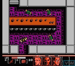In-game screen of the game Mission - Impossible on Nintendo NES
