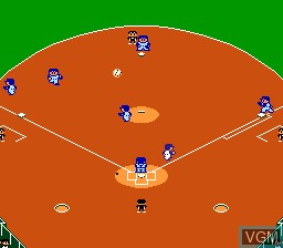 In-game screen of the game Nantettatte!! Baseball on Nintendo NES