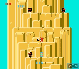 In-game screen of the game Ninja-Kun - Majou no Bouken on Nintendo NES