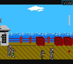 In-game screen of the game Raid 2020 on Nintendo NES
