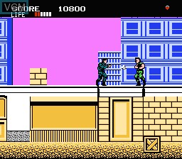 In-game screen of the game Shinobi on Nintendo NES