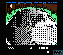 In-game screen of the game Skate or Die on Nintendo NES
