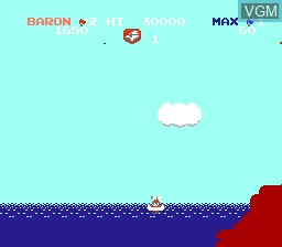 In-game screen of the game Sky Kid on Nintendo NES